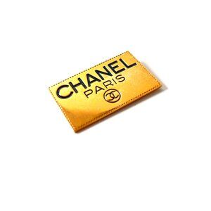 Vintage Chanel Paris Gold Plated Rectangle Pin Brooch